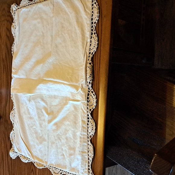 Vintage 100% cotton Handmade Crochet IvoryLace  Sham Cover / Home Decor - Picture 4 of 6